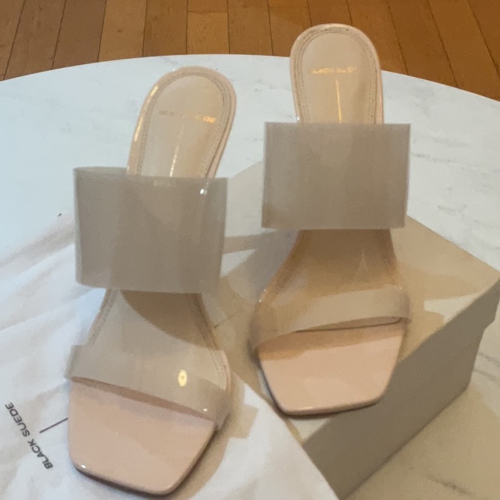Black Suede Studio Bella High Heel Mule in Blush, Size: 8.5 - Picture 10 of 10
